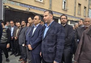 حضور مدیرعامل، هیئت مدیره و کارکنان شرکت فولاد اکسین در مراسم تشییع مرحوم آیت الله شفیعی