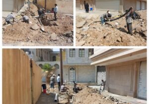 شبکه قدیمی آبرسانی خیابان طالقانی شوشتر اصلاح شد